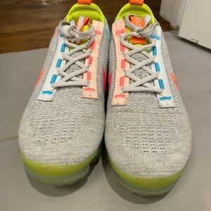 Colorful Knit Sneakers with Neon Accents